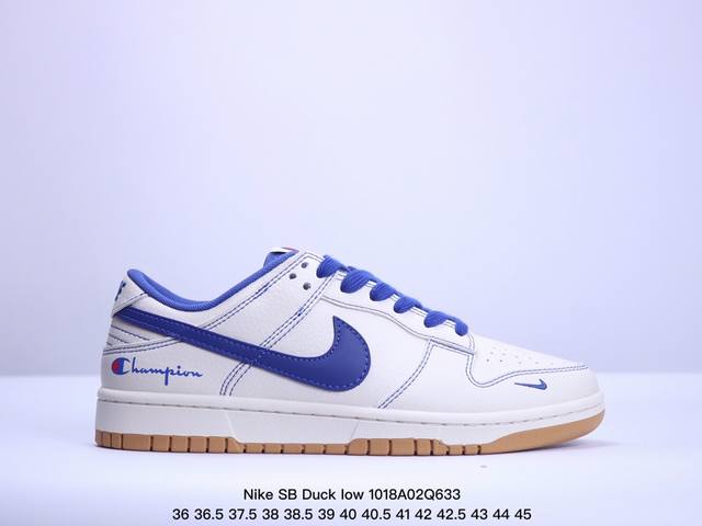 海外爆款限量发售！公司级 Nike Sb Duck Low “冠军联名 白闪蓝” 多方联名合作融合了travis 独特的板鞋风格，金典个性的设计风格以及nike