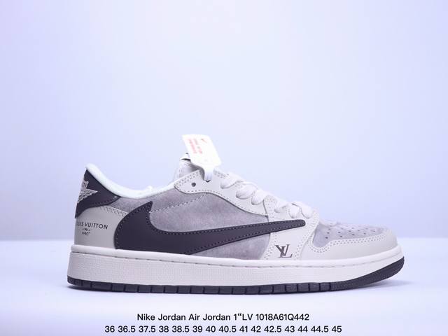 公司级带半码耐克travis Scott X Fragment Design X Air Jordan 1 Low Og Sp Aj1 乔1 联名- 低帮文化休