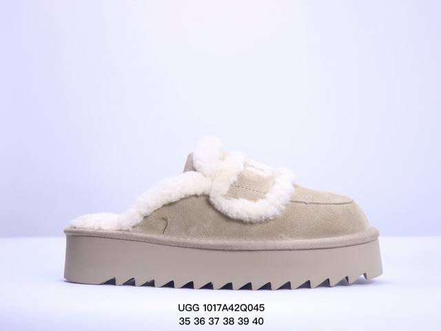 Ugg 棉拖 雪地靴 俏皮可爱的百变造型， 美国轻奢品牌ugg 平底系列冬季羊毛一体雪地休闲保暖毛毛家居包头棉拖鞋。官方同步包装 检验标 材料采用原厂防污防水皮 - 点击图像关闭