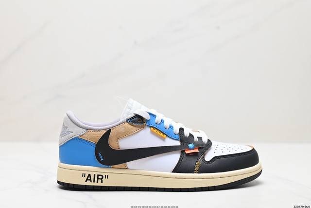 公司级AJ1倒勾Travis Scott x Air Jordan 1 ” Reverse Mocha “ AJ1乔1 TS 闪电 联名倒钩 低帮文化篮球鞋 完