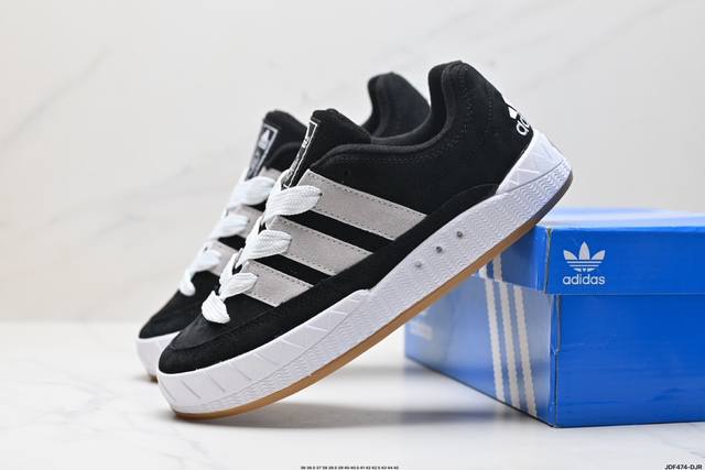 真标Adidas Adimatic Low 马蒂奇系列低帮 复古鲨鱼面包鞋运动休闲滑板板鞋 ID:JDF474-DJR