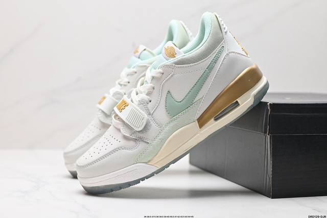 真标耐克Nike Air Jordan Legacy 312 Low”White Pine Green“乔丹最强三合一混合版本低帮文化休闲运动篮球鞋 货号:CD