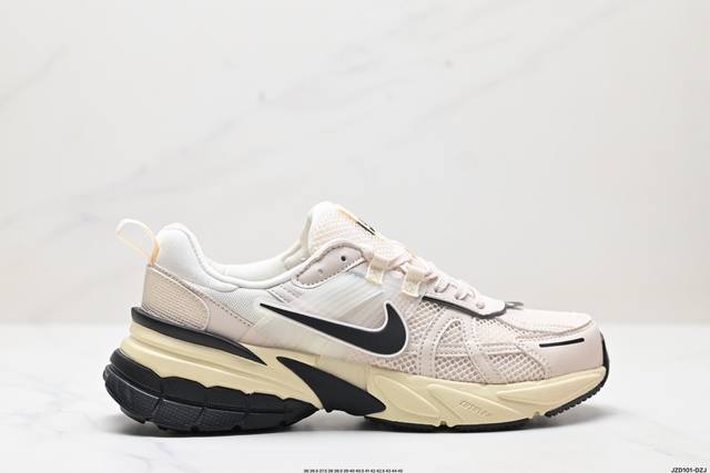 真标耐克Nike Wmns V2K Runtekk Low”White Grey Pink”复古潮系列未来复古老爹风百搭休闲运动慢跑鞋 货号:FD0736-10