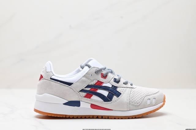 公司级Asics Gel-Lyte III OG系列低帮经典复古休闲运动跑步鞋 采用硬质牛剖革组合透气针织鞋面材质 升级EVA全新缓震中底部位科技组合耐磨橡胶外