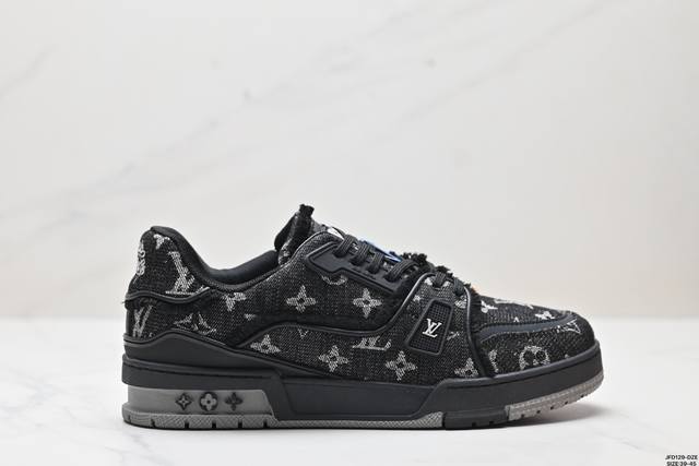 公司级全新LV路易威登Louis Vuitton Trainer Sneaker Low休闲运动文化百搭板鞋 尺码:39-45 ID:JFD129-DZE