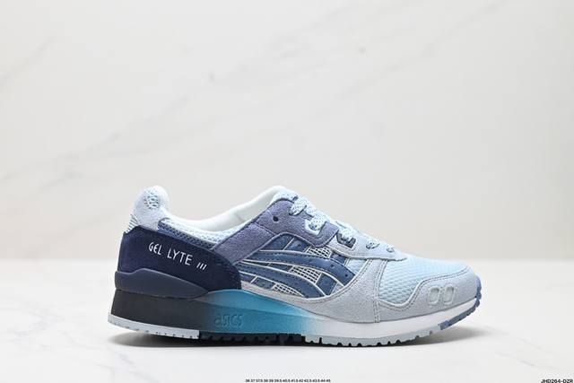 公司级Asics Gel-Lyte III OG系列低帮经典复古休闲运动跑步鞋 采用硬质牛剖革组合透气针织鞋面材质 升级EVA全新缓震中底部位科技组合耐磨橡胶外