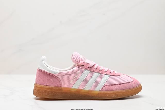 公司级Adidas Handball Spezial 官方正确版本 阿迪达斯经典款 复古休闲板鞋 全鞋采用反毛皮制作 牛筋耐磨大底 承载青春情怀的板鞋 经典三条