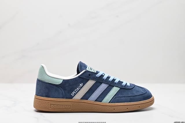 公司级Adidas Handball Spezial 官方正确版本 阿迪达斯经典款 复古休闲板鞋 全鞋采用反毛皮制作 牛筋耐磨大底 承载青春情怀的板鞋 经典三条