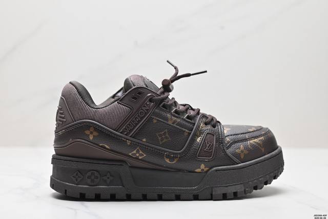 公司级全新LV路易威登Louis Vuitton Trainer Sneaker Low休闲运动文化百搭板鞋 尺码:36-46 ID:JSD268-ADF