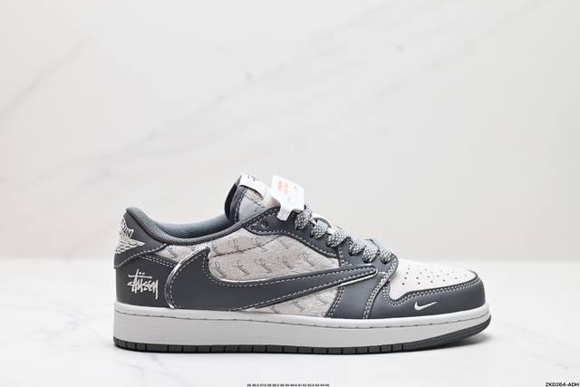 公司级AJ1倒勾Travis Scott x Air Jordan 1 ” Reverse Mocha “ AJ1乔1 TS 闪电 联名倒钩 低帮文化篮球鞋 完