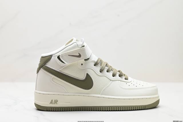 公司级Nike Air Force 1 Mid 07 原楦头原纸板 打造纯正中帮空军版型 专注外贸渠道 全掌内置蜂窝气垫 原盒配件 原厂中底钢印、拉帮完美 官方