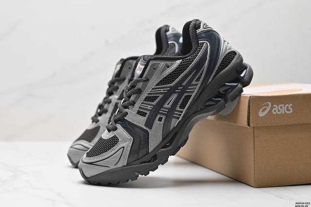 公司级Asics Gel-Kayano 14 公司级版本 银灰绿 亚瑟士运动休闲透气专业跑鞋 采用工程弹性双层再生针织密度鞋面材质 后跟3D可视GEL缓震乳胶物