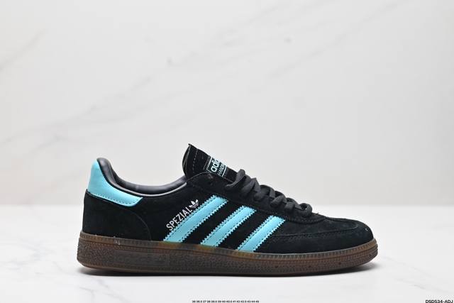 真标Adidas Handball Spezial 阿迪达斯经典款 复古休闲板鞋 全鞋采用反毛皮制作 牛筋耐磨大底 承载青春情怀的板鞋 经典三条杠装饰鞋侧 品牌