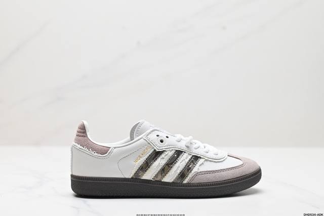 真标阿迪达斯三叶草Adidas Originals Samba OG 桑巴舞系列绅士德训足球风百搭低帮休闲运动板鞋 货号:IG1025 尺码:35.5 36 3