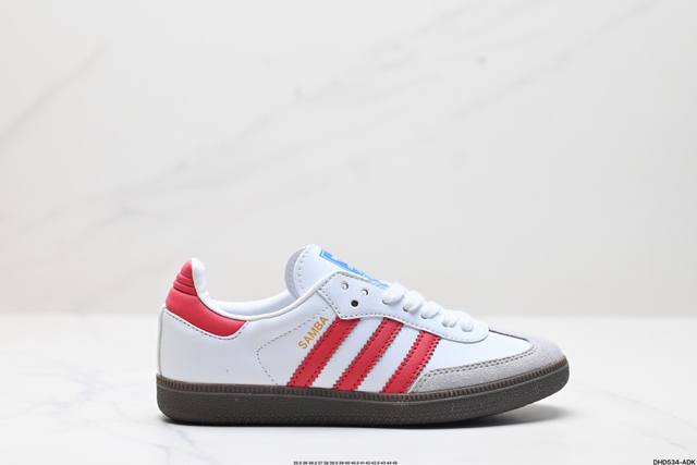 真标阿迪达斯三叶草Adidas Originals Samba OG 桑巴舞系列绅士德训足球风百搭低帮休闲运动板鞋 货号:IG1025 尺码:35.5 36 3