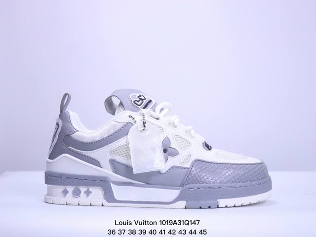 路易威登 Louis Vuitton LV路易威登板鞋 面包鞋 新款 LV Trainer最新配色运动鞋 L家 篮球鞋风格运动鞋 该鞋由艺术总监 VIRGIL