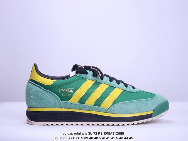 adidas originals SL 72 RS 复古单品 公司级adidas originals SL 72 RS 防滑 低帮 生活体闲鞋 男女同款简约大方