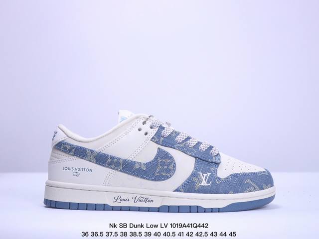 Nk SB Dunk Low LV联名-深蓝牛仔 周年高端定制 低帮休闲板鞋 XP3802-335 #定制鞋盒 大厂纯原品质出货 超高清洁度 皮料切割干净无任何