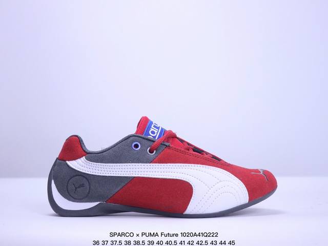 公司级SPARCO × PUMA Future 皮革牛皮织物 圆头系带 耐磨低帮 生活休闲鞋 货号:307936 02 尺码:36 37 37.5 38 38.