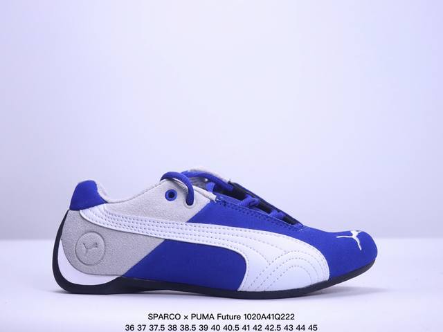 公司级SPARCO × PUMA Future 皮革牛皮织物 圆头系带 耐磨低帮 生活休闲鞋 货号:307936 02 尺码:36 37 37.5 38 38.