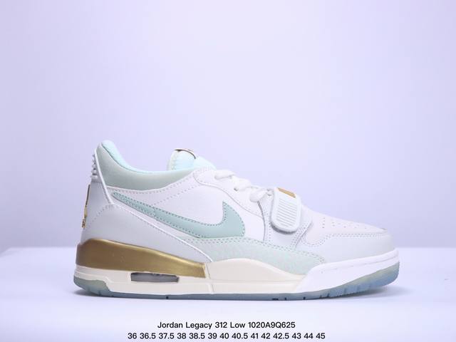 真标耐克Nike Air Jordan Legacy 312 Low”White Pine Green“乔丹最强三合一混合版本低帮文化休闲运动篮球鞋 货号:CD