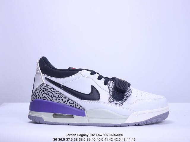 真标耐克Nike Air Jordan Legacy 312 Low”White Pine Green“乔丹最强三合一混合版本低帮文化休闲运动篮球鞋 货号:CD