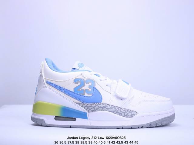 真标耐克Nike Air Jordan Legacy 312 Low”White Pine Green“乔丹最强三合一混合版本低帮文化休闲运动篮球鞋 货号:CD