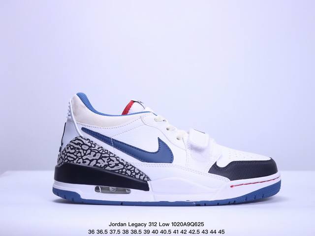 真标耐克Nike Air Jordan Legacy 312 Low”White Pine Green“乔丹最强三合一混合版本低帮文化休闲运动篮球鞋 货号:CD