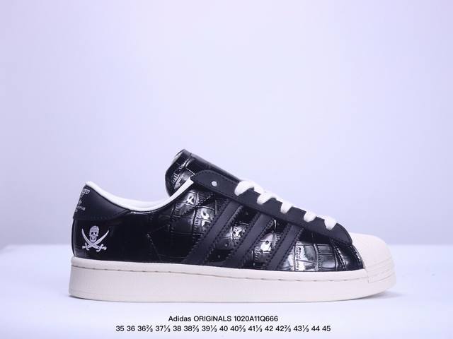 男女鞋35-45码 带半码 公司级阿迪达斯 Adidas ORIGINALS SSTR N 2024 B34070贝壳头 海盗限定 舒适百搭防滑耐磨 低帮 板鞋