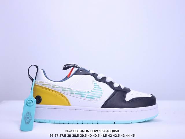 公司级耐克Nike EBERNON LOW PREM 休闲运动板鞋 低帮百搭透气休闲运动板鞋，经典耐用的设计，兼顾舒适脚感和出众风范，演绎匠心之作。结构性的支撑