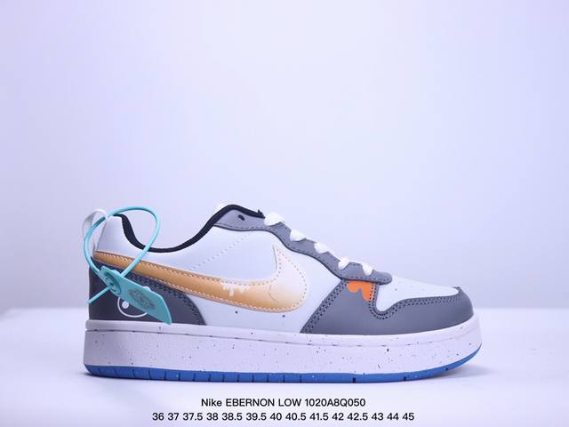 公司级耐克Nike EBERNON LOW PREM 休闲运动板鞋 低帮百搭透气休闲运动板鞋，经典耐用的设计，兼顾舒适脚感和出众风范，演绎匠心之作。结构性的支撑