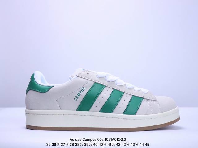 公司级Adidas Originals Campus 00s 学院系列 面包风经典复古低帮百搭休闲运动板鞋 尺码:36 36.5 37 38 38.5 39 4