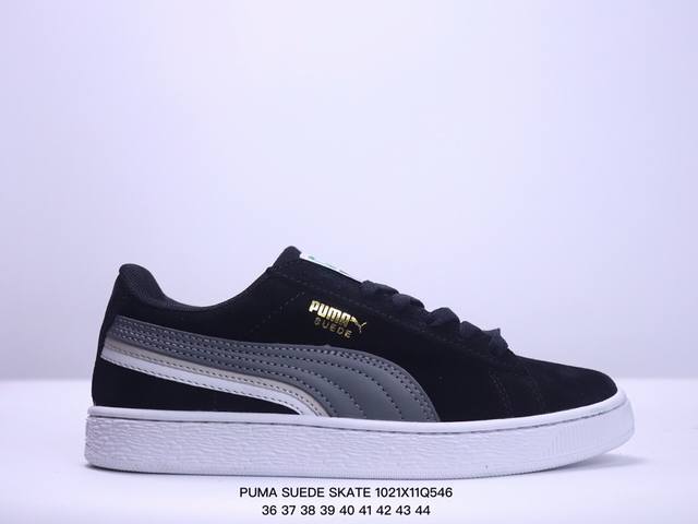 彪马PUMA SUEDE SKATE 低帮复古轻便透气防滑减震休闲鞋 时尚男女士板鞋潮运动鞋 货号：352634 尺码: 36-44 XM102 46