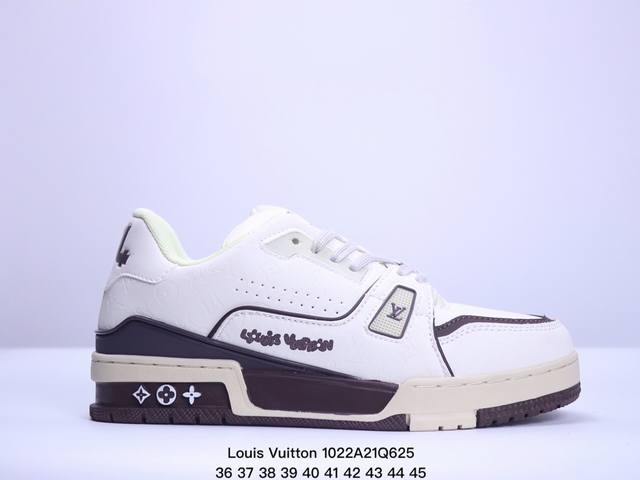 全新LV路易威登Louis Vuitton Trainer Sneaker Low休闲运动文化百搭板鞋 尺码:36-45 XM1022Q625