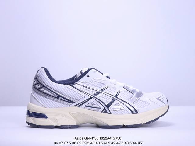 Asics Gel-1 亚瑟士运动跑步鞋 1A256-113 尺码：35～45 环保太空合成革配合透气网眼布鞋面材质 中底3D可视GEL缓震胶效果 升级EVA全