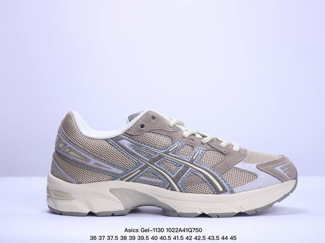 Asics Gel-1 亚瑟士运动跑步鞋 1A256-113 尺码：35～45 环保太空合成革配合透气网眼布鞋面材质 中底3D可视GEL缓震胶效果 升级EVA全