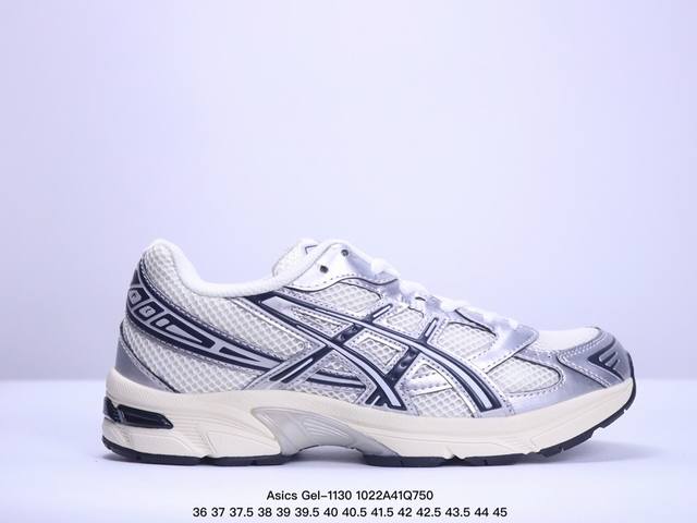 Asics Gel-1 亚瑟士运动跑步鞋 1A256-113 尺码：35～45 环保太空合成革配合透气网眼布鞋面材质 中底3D可视GEL缓震胶效果 升级EVA全