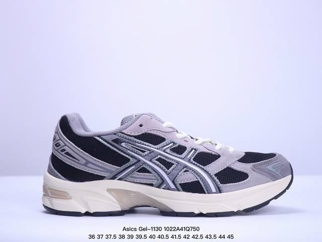 Asics Gel-1 亚瑟士运动跑步鞋 1A256-113 尺码：35～45 环保太空合成革配合透气网眼布鞋面材质 中底3D可视GEL缓震胶效果 升级EVA全