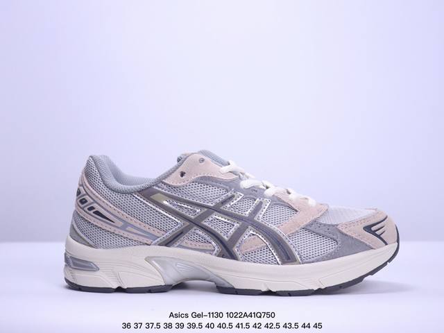 Asics Gel-1 亚瑟士运动跑步鞋 1A256-113 尺码：35～45 环保太空合成革配合透气网眼布鞋面材质 中底3D可视GEL缓震胶效果 升级EVA全