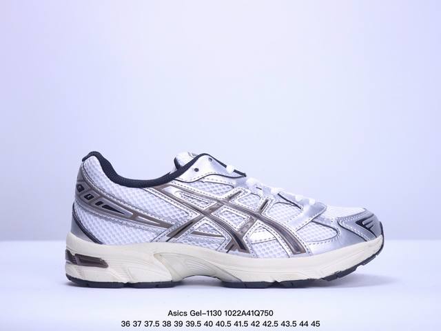 Asics Gel-1 亚瑟士运动跑步鞋 1A256-113 尺码：35～45 环保太空合成革配合透气网眼布鞋面材质 中底3D可视GEL缓震胶效果 升级EVA全