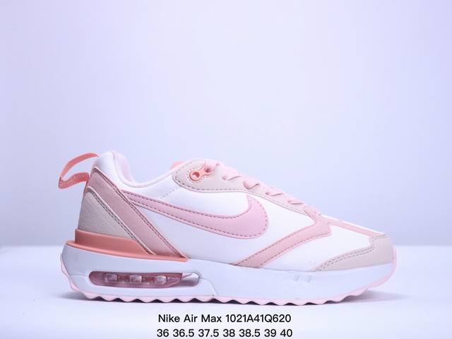 耐克Nike Air Max DawnGreyWhite黎明系列低帮气垫百搭休闲运动慢跑鞋 采用翻毛皮组合透气梭织鞋面材料#中底高弹EVA缓震组合开窗式Air气