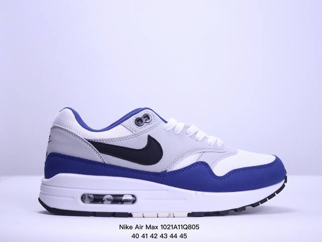 真标Nike Air Max 1 Air Max 气垫 全新配色 鞋身材质均选择皮革、织物、麂皮多种材质覆盖，保证质感的前提下，层次感也相当不错。细节方面，除了