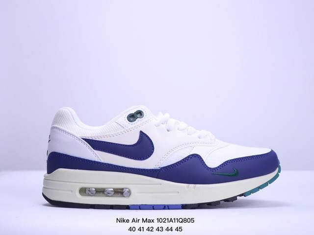 真标Nike Air Max 1 Air Max 气垫 全新配色 鞋身材质均选择皮革、织物、麂皮多种材质覆盖，保证质感的前提下，层次感也相当不错。细节方面，除了