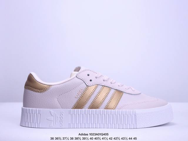 Adidas 阿迪达斯 女款运动鞋 三叶草SAMBA VELENTINE 休闲鞋 德训鞋 复古板鞋经典运动鞋。一款阿迪达斯的Samba面包鞋，该鞋具有厚实的用料