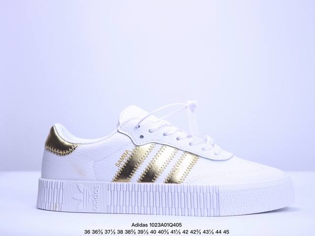 Adidas 阿迪达斯 女款运动鞋 三叶草SAMBA VELENTINE 休闲鞋 德训鞋 复古板鞋经典运动鞋。一款阿迪达斯的Samba面包鞋，该鞋具有厚实的用料