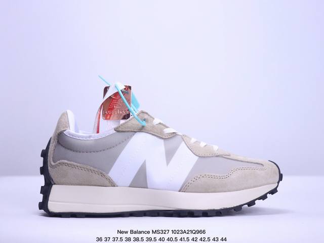 New Balance MS327系列 复古休闲运动慢跑鞋 #全新 New Balance 327 系列，以更纯粹的复古风格设计打造的全新造型。侧身还以解构设计