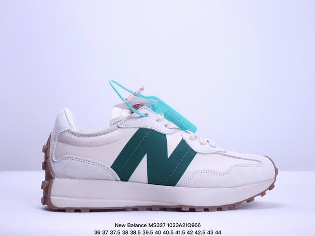 New Balance MS327系列 复古休闲运动慢跑鞋 #全新 New Balance 327 系列，以更纯粹的复古风格设计打造的全新造型。侧身还以解构设计