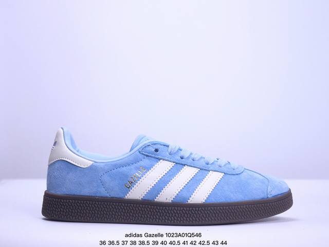 阿迪达斯 adidas Originals Gazelle INdoor 三叶草休闲防滑耐磨低帮板鞋 鞋头出色设计 塑就出众贴合感 稳固的后跟贴合足部曲线设计