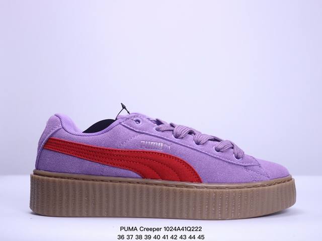 PUMA Creeper Phatty系带舒适减震耐磨低帮 板鞋 女款 薰衣草紫 XM1024Q222