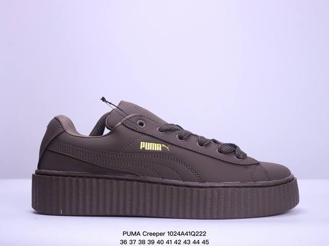 PUMA Creeper Phatty系带舒适减震耐磨低帮 板鞋 女款 薰衣草紫 XM1024Q222